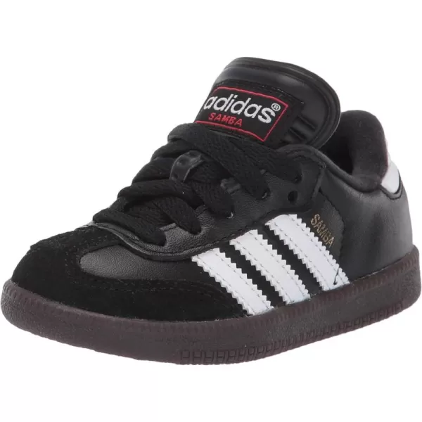 adidas UnisexKids Samba Classic Leather Soccer ShoeBlackWhite