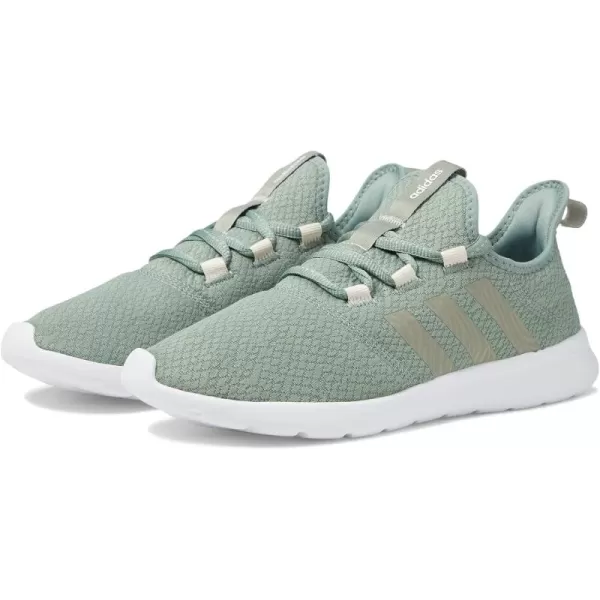 adidas Womens Cloudfoam Pure 20Silver GreenSilver PebbleWonder White