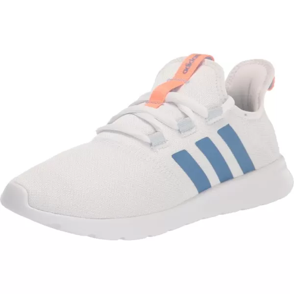 adidas Womens Cloudfoam Pure 20WhiteBlue Fusion MetallicCoral Fusion