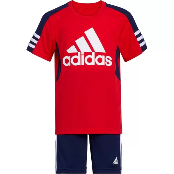 adidas boys 2 Piece Game Time Short SetVivid Red
