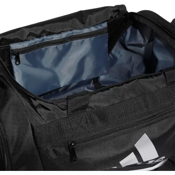 adidas Defender 4 Medium Duffel Bag BlackSilver Metallic One SizeBlackSilver Metallic