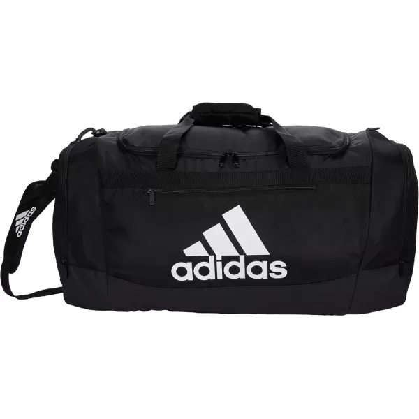 adidas Defender 4 Medium Duffel Bag BlackSilver Metallic One SizeBlackWhite