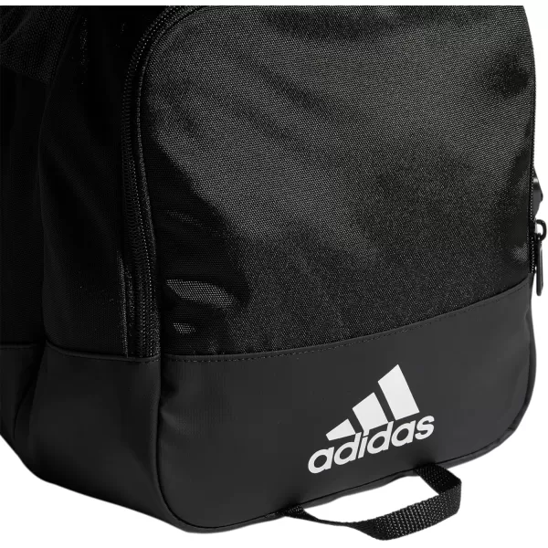 adidas Defender 4 Medium Duffel Bag BlackSilver Metallic One SizeBlackWhite