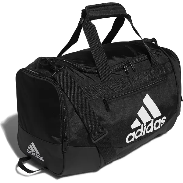 adidas Defender 4 Medium Duffel Bag BlackSilver Metallic One SizeBlackWhite