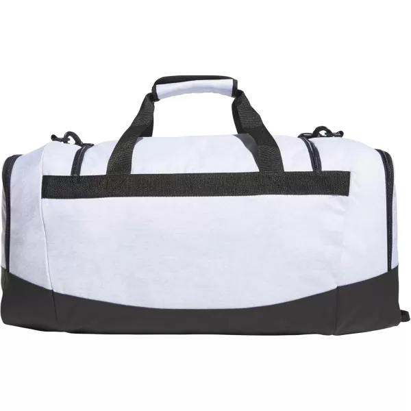 adidas Defender 4 Medium Duffel Bag BlackSilver Metallic One SizeJersey WhiteLegend Ink BlueBlack