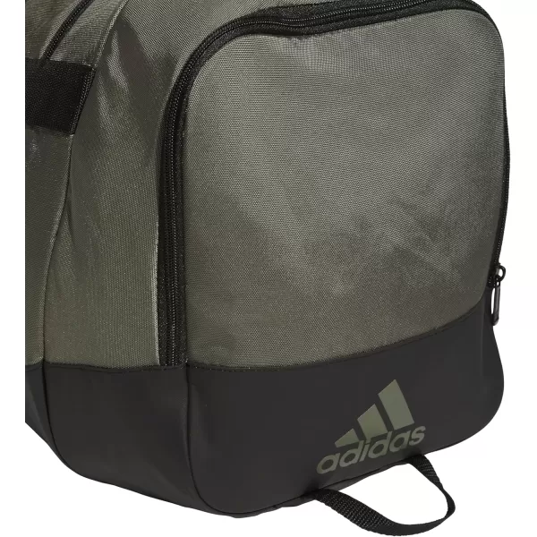 adidas Defender 4 Medium Duffel Bag BlackSilver Metallic One SizeOlive Strata GreenBlackSilver Metallic