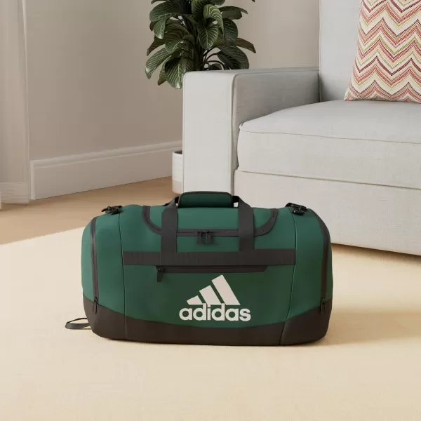 adidas Defender 4 Medium Duffel Bag BlackSilver Metallic One SizeTeam Dark Green