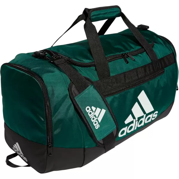 adidas Defender 4 Medium Duffel Bag BlackSilver Metallic One SizeTeam Dark Green