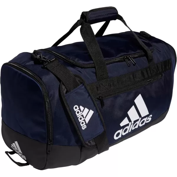 adidas Defender 4 Medium Duffel Bag BlackSilver Metallic One SizeTeam Navy Blue