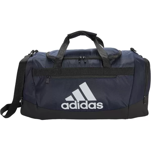 adidas Defender 4 Medium Duffel Bag BlackSilver Metallic One SizeTeam Navy Blue