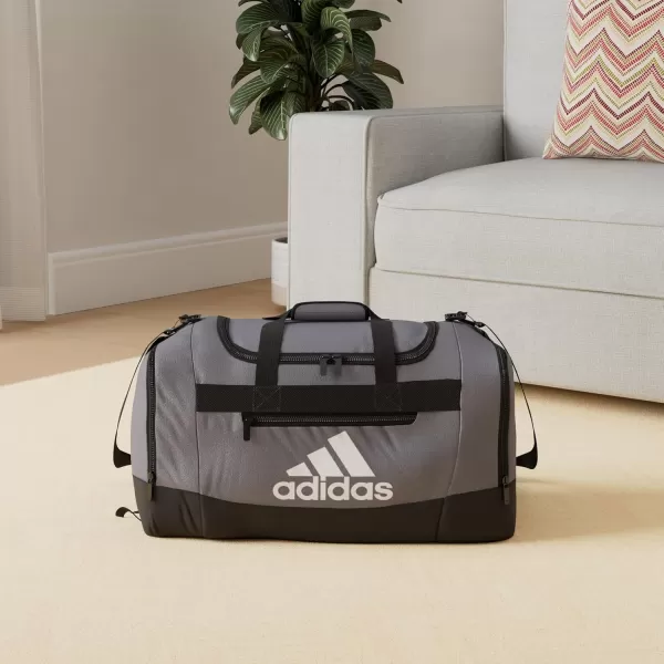 adidas Defender 4 Medium Duffel Bag BlackSilver Metallic One SizeTeam Onix Grey