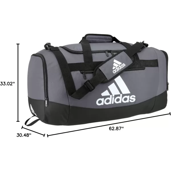 adidas Defender 4 Medium Duffel Bag BlackSilver Metallic One SizeTeam Onix Grey