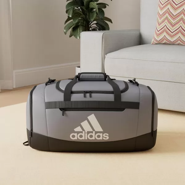 adidas Defender 4 Medium Duffel Bag BlackSilver Metallic One SizeTeam Onix Grey