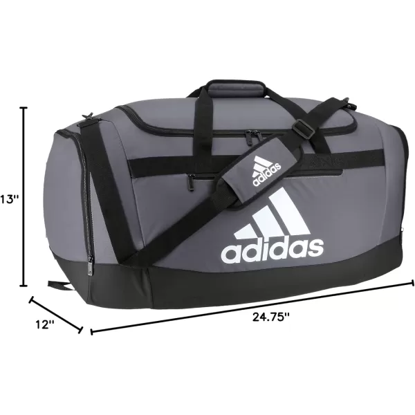 adidas Defender 4 Medium Duffel Bag BlackSilver Metallic One SizeTeam Onix Grey