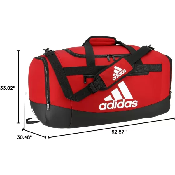 adidas Defender 4 Medium Duffel Bag BlackSilver Metallic One SizeTeam Power Red