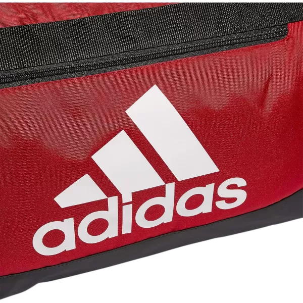 adidas Defender 4 Medium Duffel Bag BlackSilver Metallic One SizeTeam Power Red