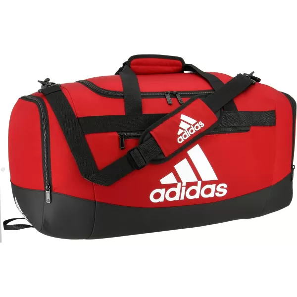 adidas Defender 4 Medium Duffel Bag BlackSilver Metallic One SizeTeam Power Red