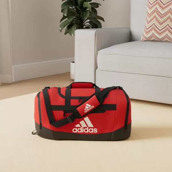 adidas Defender 4 Medium Duffel Bag BlackSilver Metallic One SizeTeam Power Red