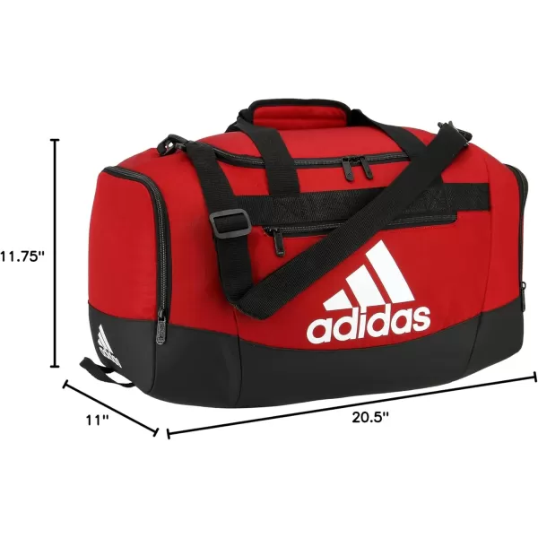 adidas Defender 4 Medium Duffel Bag BlackSilver Metallic One SizeTeam Power Red