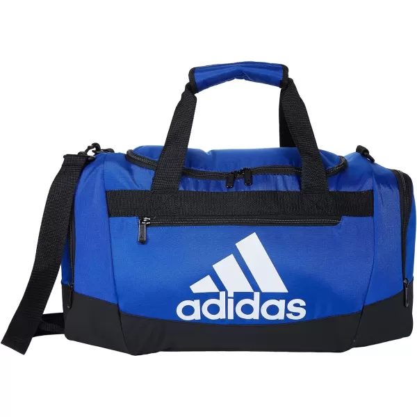 adidas Defender 4 Medium Duffel Bag BlackSilver Metallic One SizeTeam Royal Blue