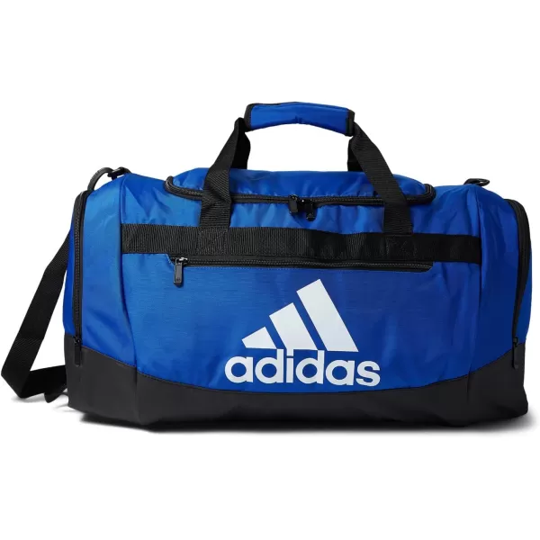 adidas Defender 4 Medium Duffel Bag BlackSilver Metallic One SizeTeam Royal Blue