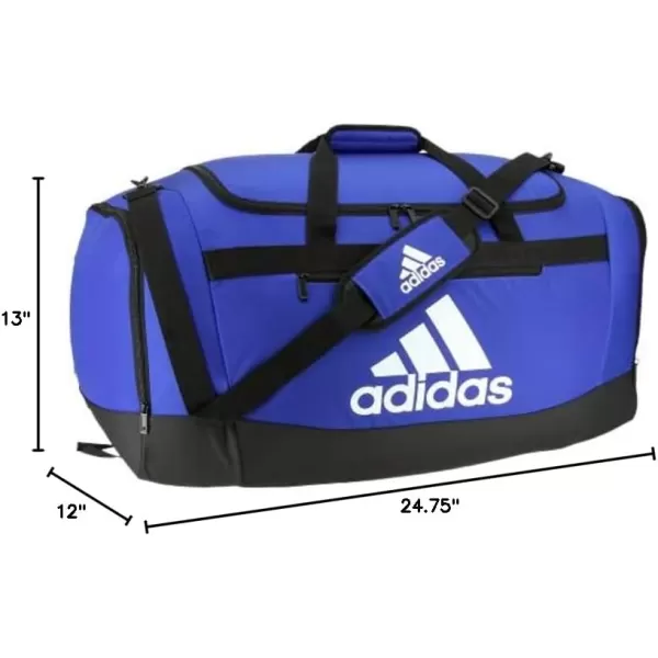 adidas Defender 4 Medium Duffel Bag BlackSilver Metallic One SizeTeam Royal Blue