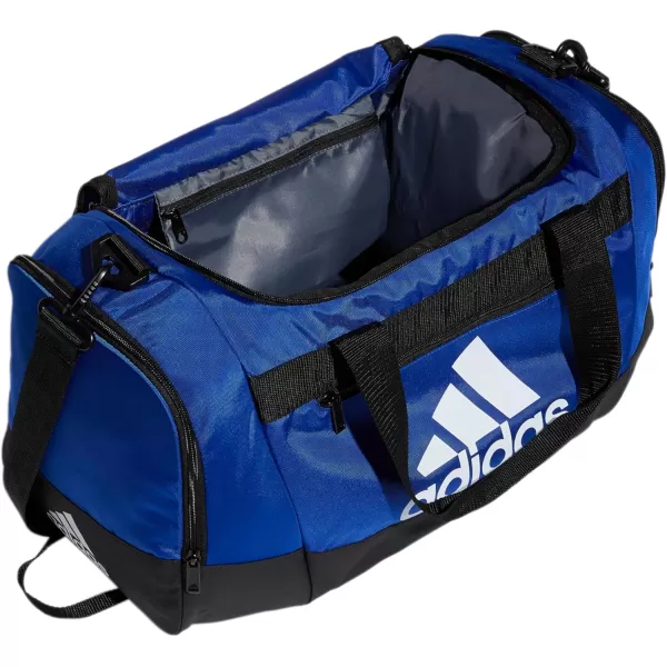 adidas Defender 4 Medium Duffel Bag BlackSilver Metallic One SizeTeam Royal Blue