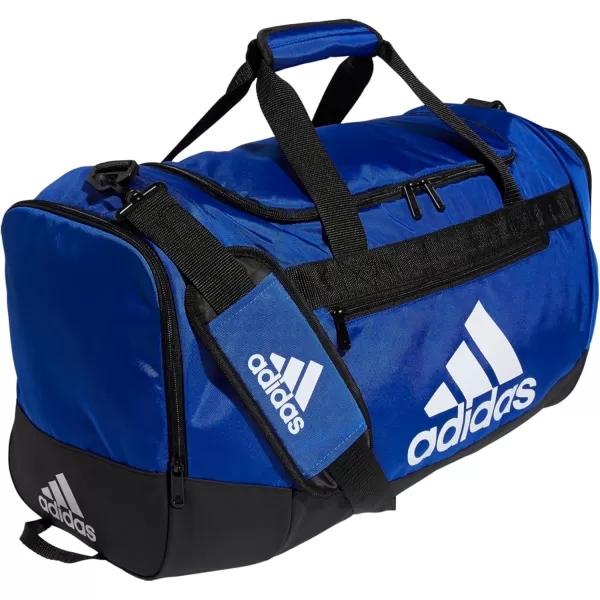 adidas Defender 4 Medium Duffel Bag BlackSilver Metallic One SizeTeam Royal Blue