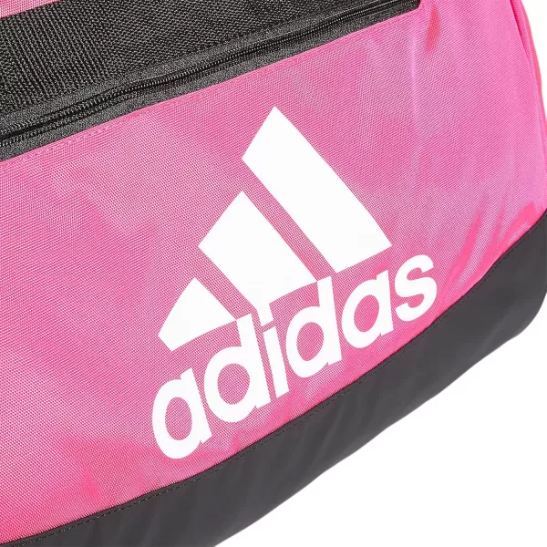 adidas Defender 4 Medium Duffel Bag BlackSilver Metallic One SizeTeam Shock Pink