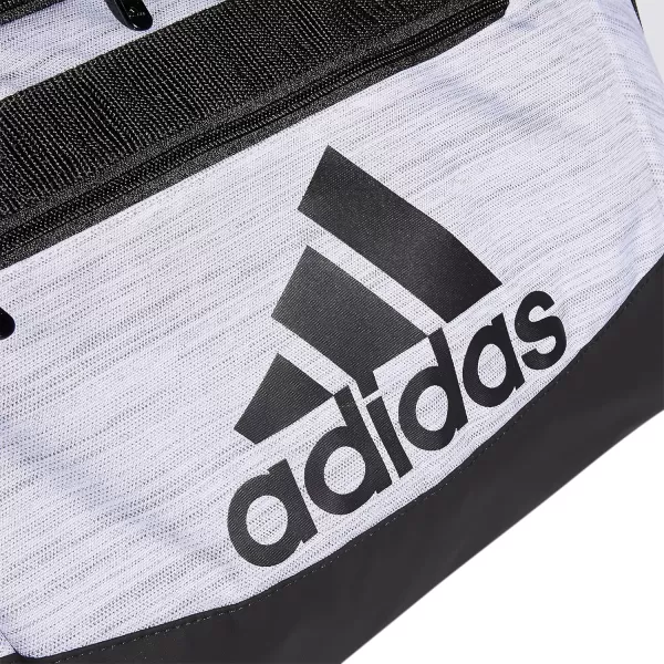 adidas Defender 4 Medium Duffel Bag BlackSilver Metallic One SizeTwo Tone WhiteBlack