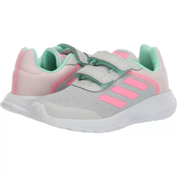 adidas Kids Tensaur Run ShoeGrey OneBeam PinkPulse Mint Cross Strap