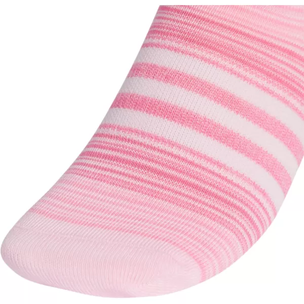 adidas KidsGirls Superlite No Show Socks 6PairPink FusionAlmost Lime GreenLucid Cyan Bue