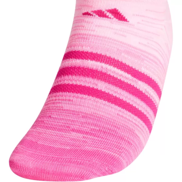 adidas KidsGirls Superlite No Show Socks 6PairShock PinkUnity Ink BlueHires Coral