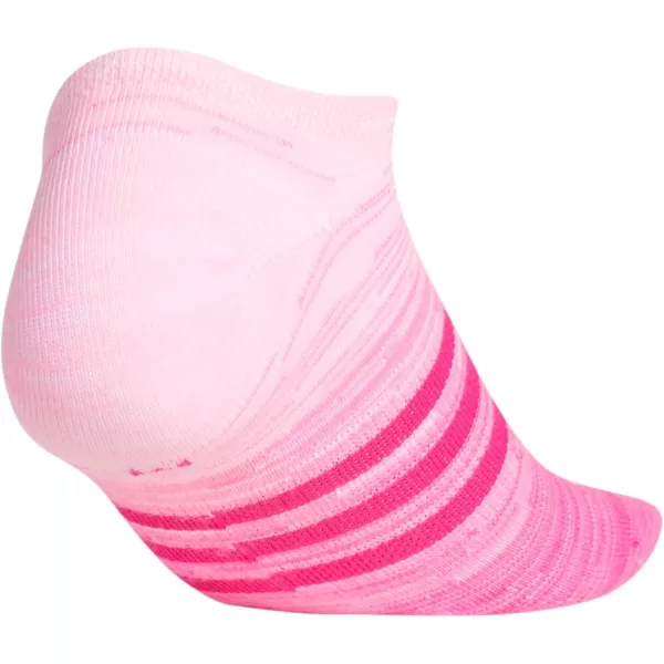 adidas KidsGirls Superlite No Show Socks 6PairShock PinkUnity Ink BlueHires Coral