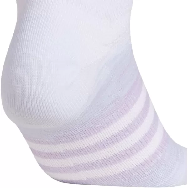 adidas KidsGirls Superlite No Show Socks 6PairWhiteAero BlueBlue Dawn