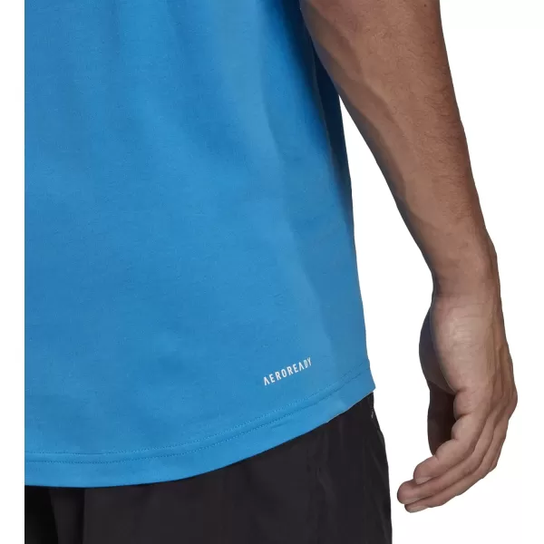 adidas Mens Aeroready Designed 2 Move Feelready Sport TeeBlue Rush