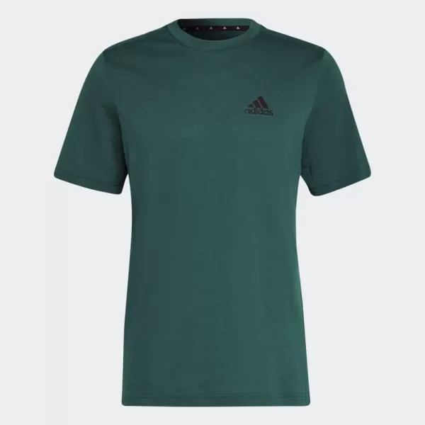 adidas Mens Aeroready Designed 2 Move Feelready Sport TeeCollegiate GreenWhite