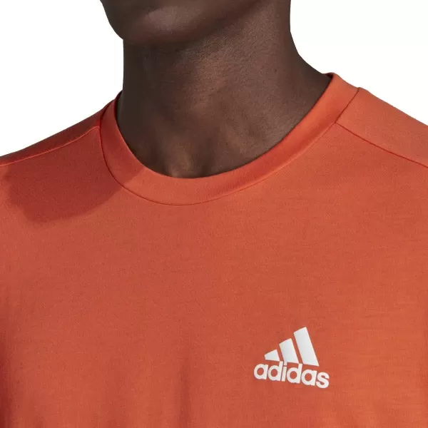 adidas Mens Aeroready Designed 2 Move Feelready Sport TeeSemi Impact OrangeWhite