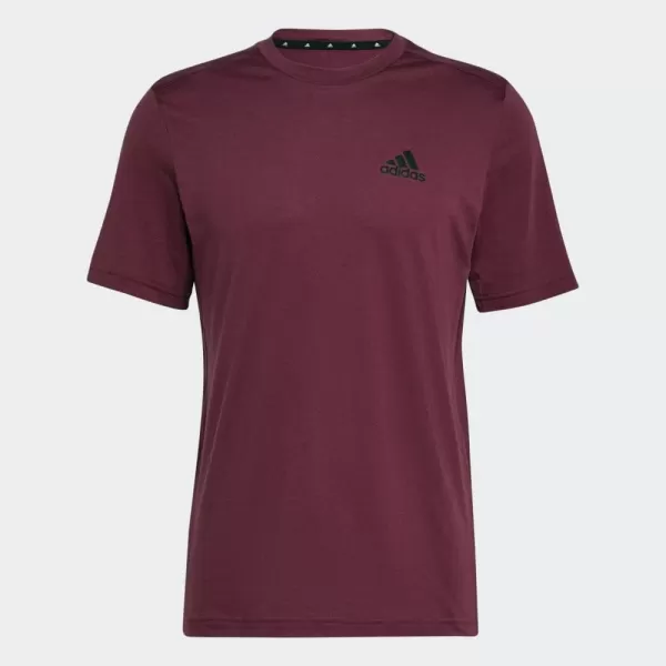 adidas Mens Aeroready Designed 2 Move Feelready Sport TeeVictory CrimsonBlack