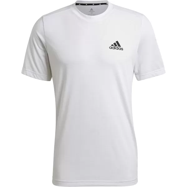 adidas Mens Aeroready Designed 2 Move Feelready Sport TeeWhiteBlack