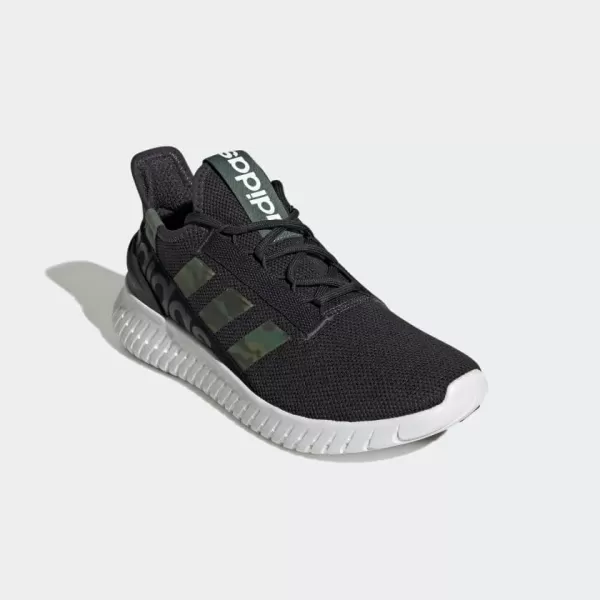 adidas Mens Kaptir 20 Running ShoesBlackBlackGreen Oxide