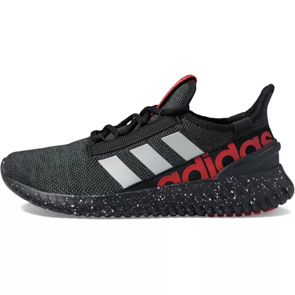 adidas Mens Kaptir 20 Running ShoesBlackMatte SilverBetter Scarlet