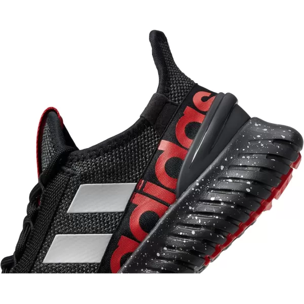 adidas Mens Kaptir 20 Running ShoesBlackMatte SilverBetter Scarlet