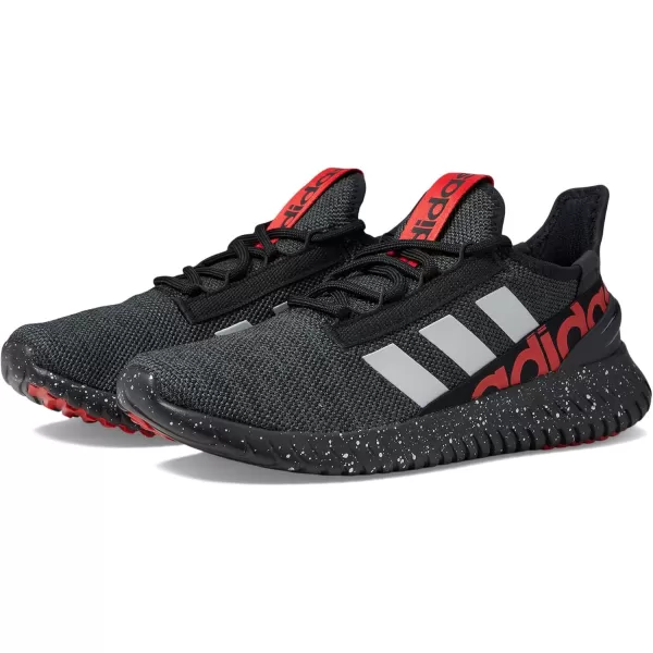 adidas Mens Kaptir 20 Running ShoesBlackMatte SilverBetter Scarlet