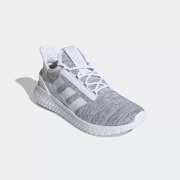 adidas Mens Kaptir 20 Running ShoesWhiteWhiteBlack