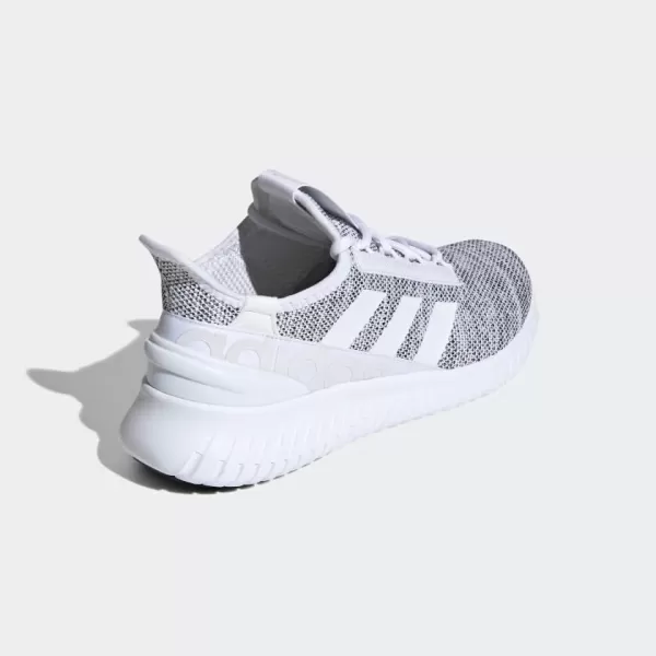 adidas Mens Kaptir 20 Running ShoesWhiteWhiteBlack