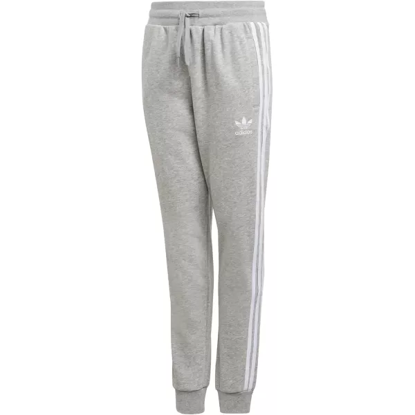 imageadidas Originals Kids 3Stripes Trefoil PantsMedium Grey HeatherWhite