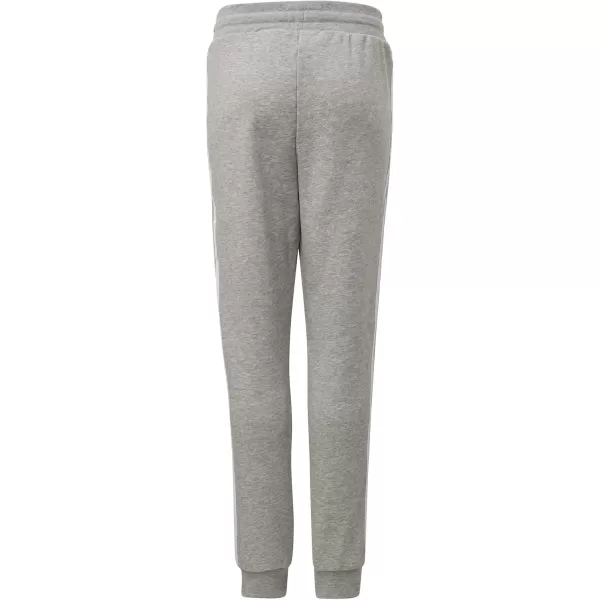 imageadidas Originals Kids 3Stripes Trefoil PantsMedium Grey HeatherWhite