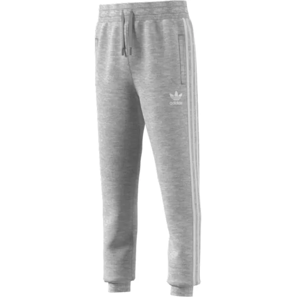 imageadidas Originals Kids 3Stripes Trefoil PantsMedium Grey HeatherWhite