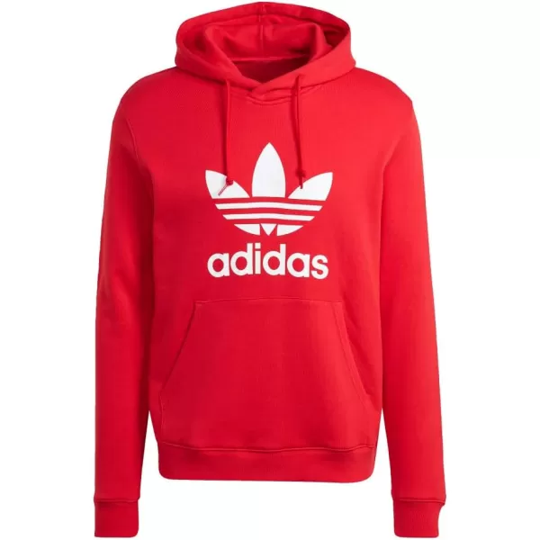 imageadidas Originals Mens Adicolor Essentials Trefoil HoodieBetter Scarlet